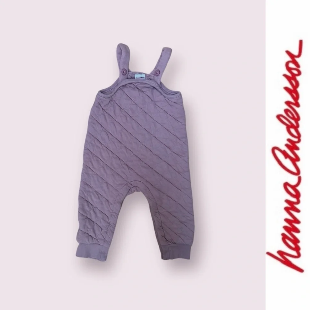 Hanna‎ Andersson Blush Quilted Overalls, Size 2T, MSRP $48